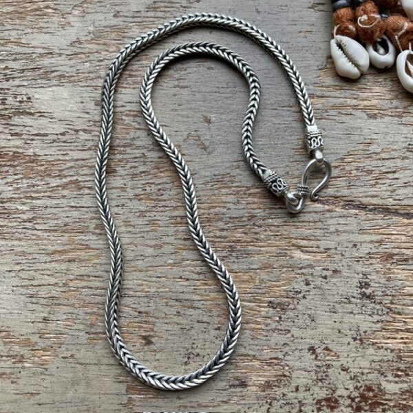 Vintage sterling silver foxtail chain