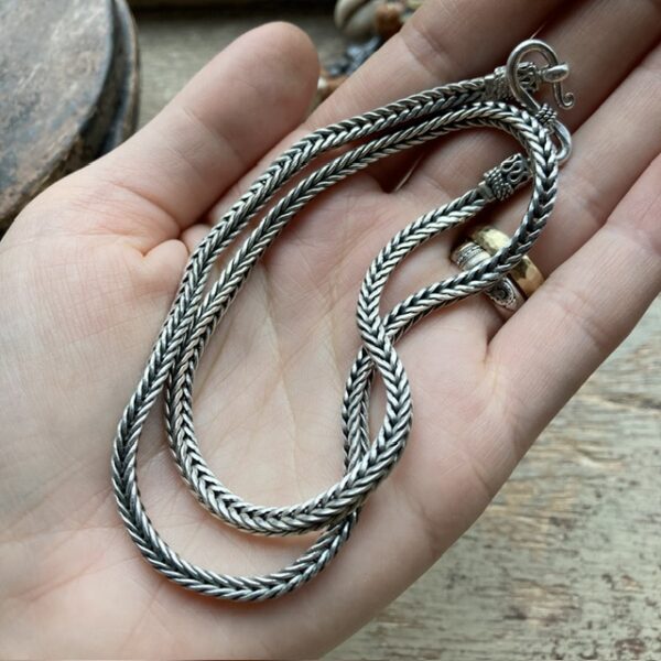 Vintage sterling silver foxtail chain