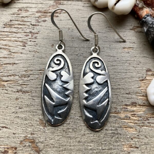 Vintage Hopi sterling silver earrings