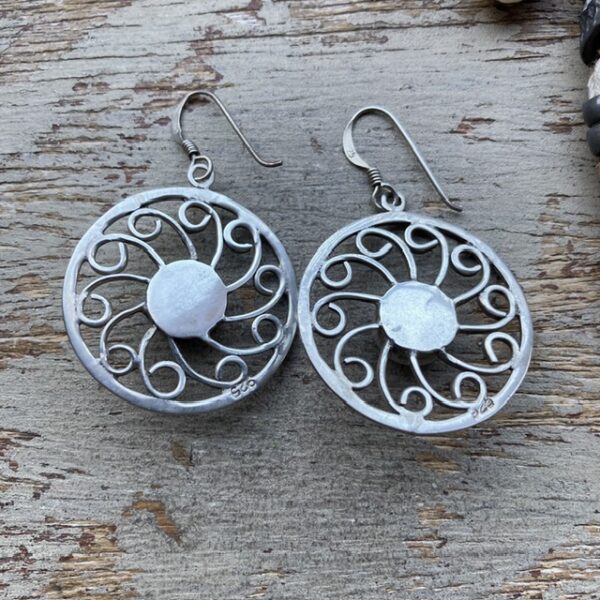 Vintage ornate sterling silver earrings