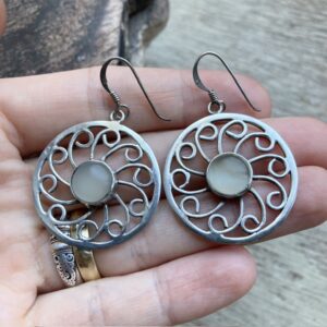 Vintage ornate sterling silver earrings