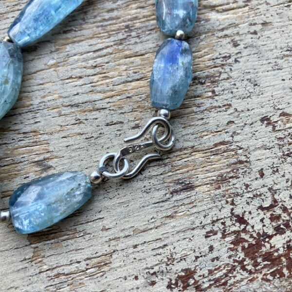 Vintage sterling silver kyanite necklace