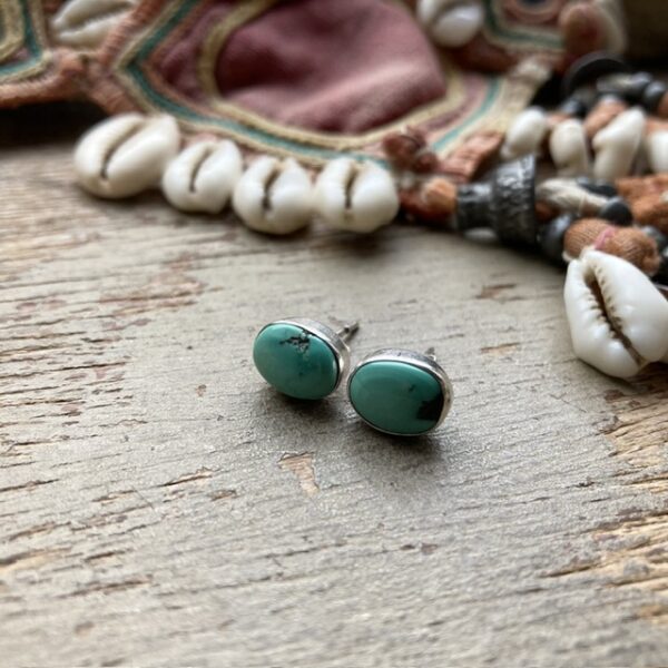 Vintage sterling silver turquoise earrings