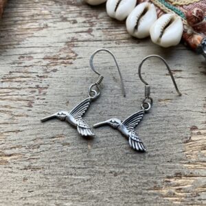 Vintage sterling silver hummingbird earrings