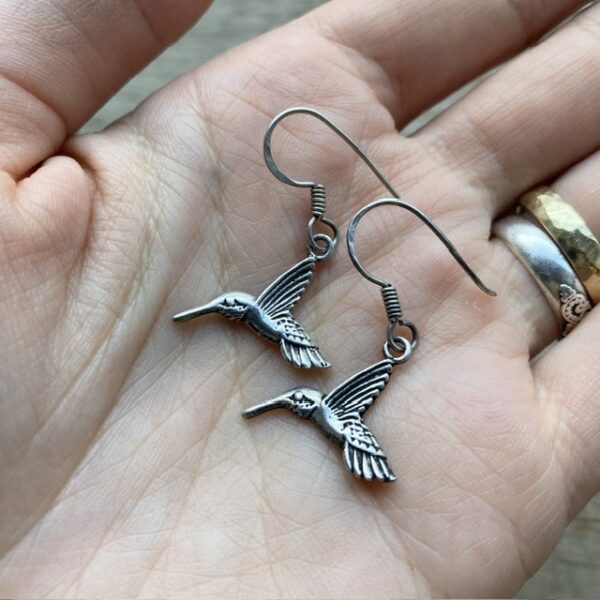 Vintage sterling silver hummingbird earrings