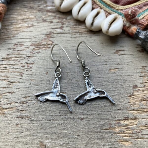 Vintage sterling silver hummingbird earrings