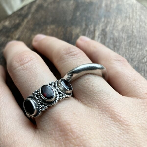 Funky vintage sterling silver ring