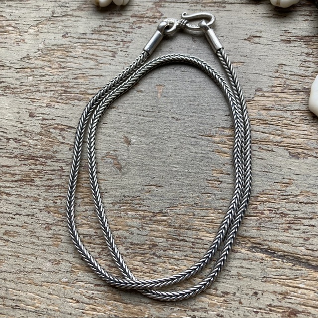 Vintage sterling silver foxtail chain