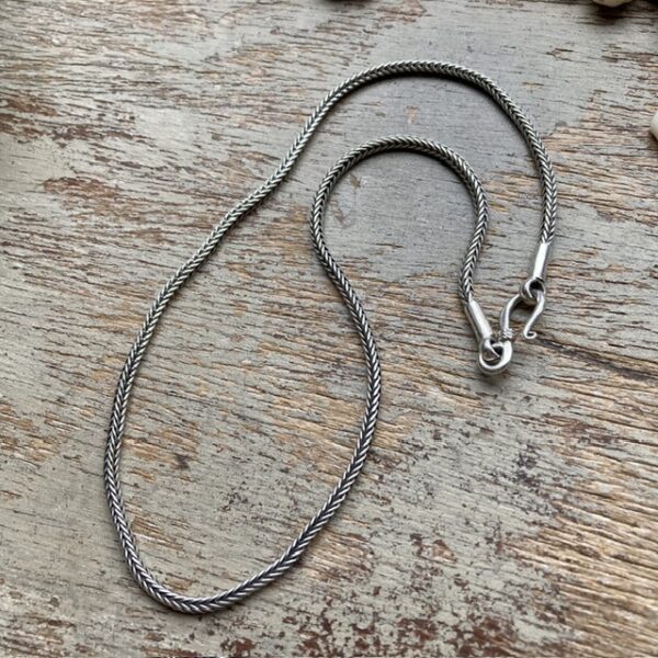 Vintage sterling silver foxtail chain