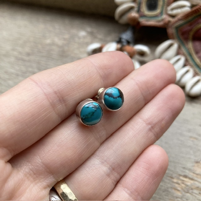 Vintage sterling silver turquoise earrings