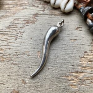 Vintage sterling silver horn of plenty pendant