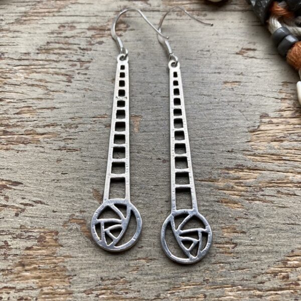 Vintage sterling silver Rennie Mackintosh style earrings