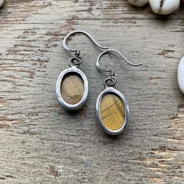 Vintage sterling silver tiger’s eye earrings