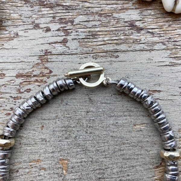 Vintage sterling silver and gold plated bracelet