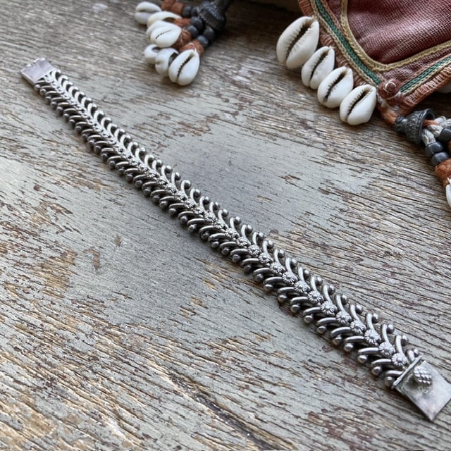 Vintage Indian heavy sterling silver bracelet