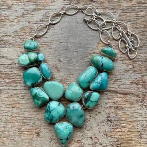 Vintage sterling silver and turquoise necklace