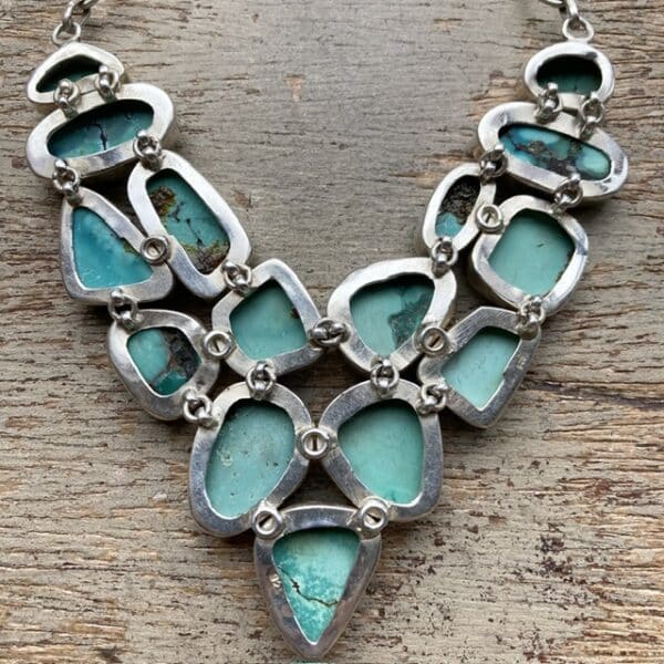 Vintage sterling silver and turquoise necklace