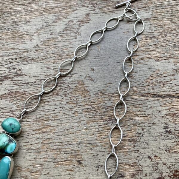 Vintage sterling silver and turquoise necklace