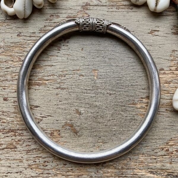 Vintage ornate sterling silver bangle