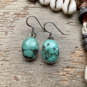 Vintage sterling silver turquoise earrings