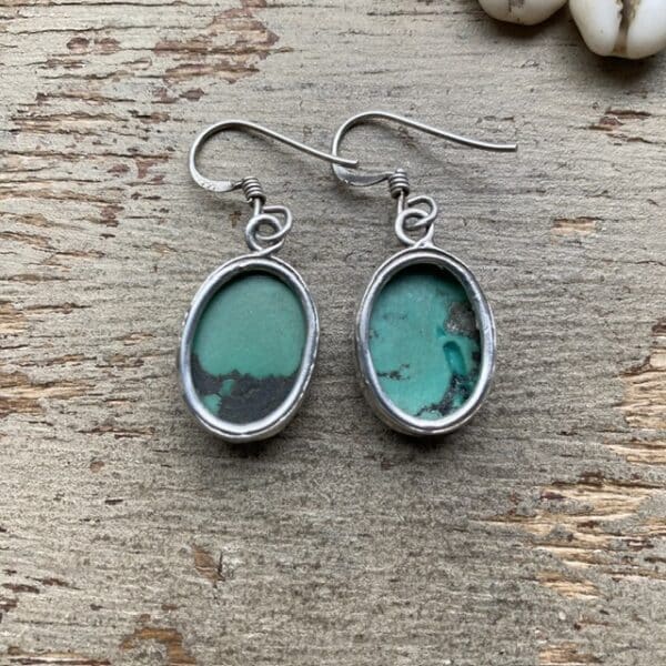 Vintage sterling silver turquoise earrings