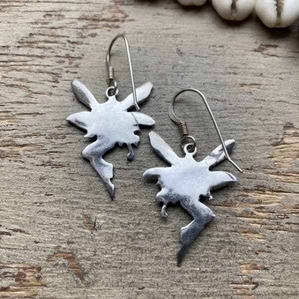 Vintage sterling silver fairy earrings