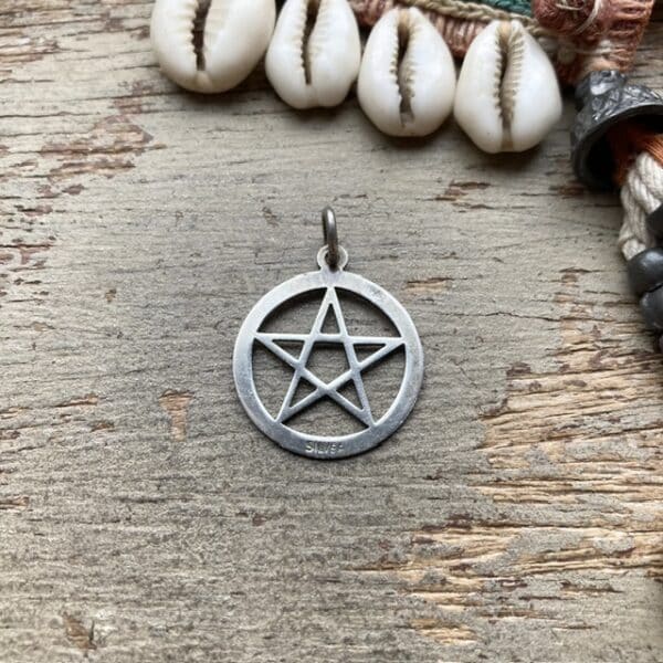 Vintage sterling silver pentacle pendant