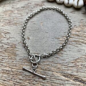 Vintage sterling silver t-bar bracelet