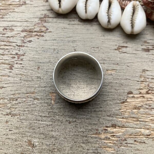 Vintage simple sterling silver spinner ring