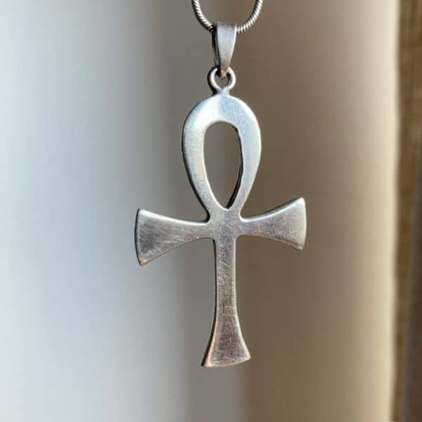 Vintage sterling silver ankh necklace