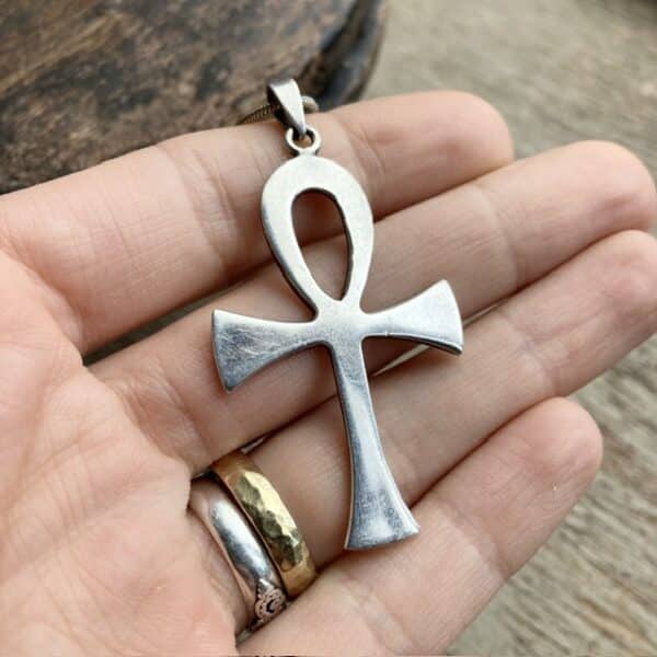 Vintage sterling silver ankh necklace