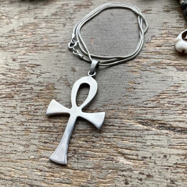 Vintage sterling silver ankh necklace