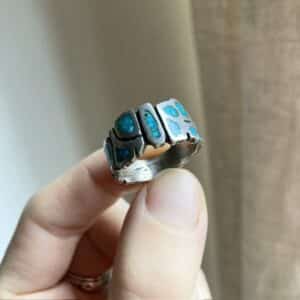 Vintage Mexican abstract sterling silver ring